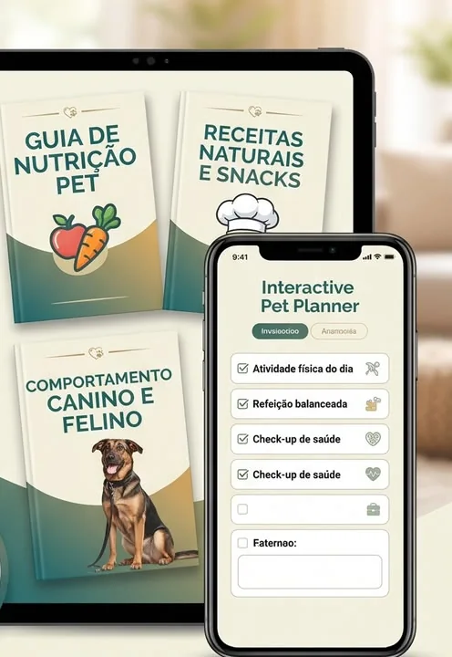 Mockup do guia digital Vida Longa e Saudável em tablet e celular